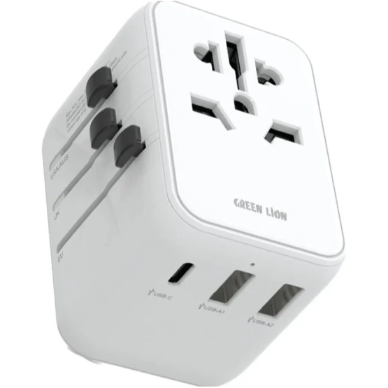 آداپتور برق گرین لاین مدل Green Lion 12W Universal Travel Adapter GN12WUAD