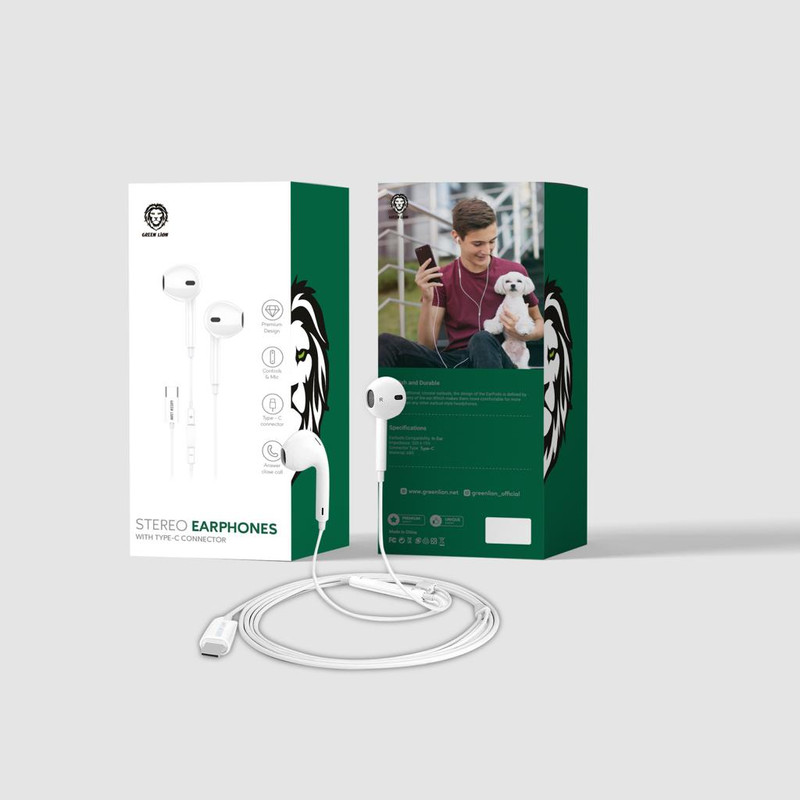 هندزفری گرین لاین مدل Stereo Earphones type-C