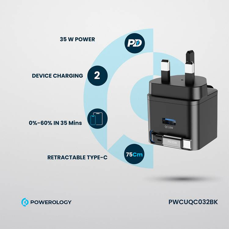 شارژر 35 وات پاورولوجی مدل pwc032